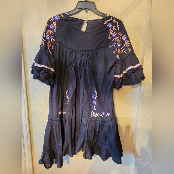 FREE PEOPLE Oversized PAVLO Boho EMBROIDERED DRESS Sz Medium - Picture 5 of 13